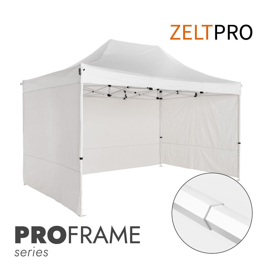 Tirdzniecības telts Zeltpro Proframe, 3x4,5m, balta cena un informācija | Teltis | 220.lv