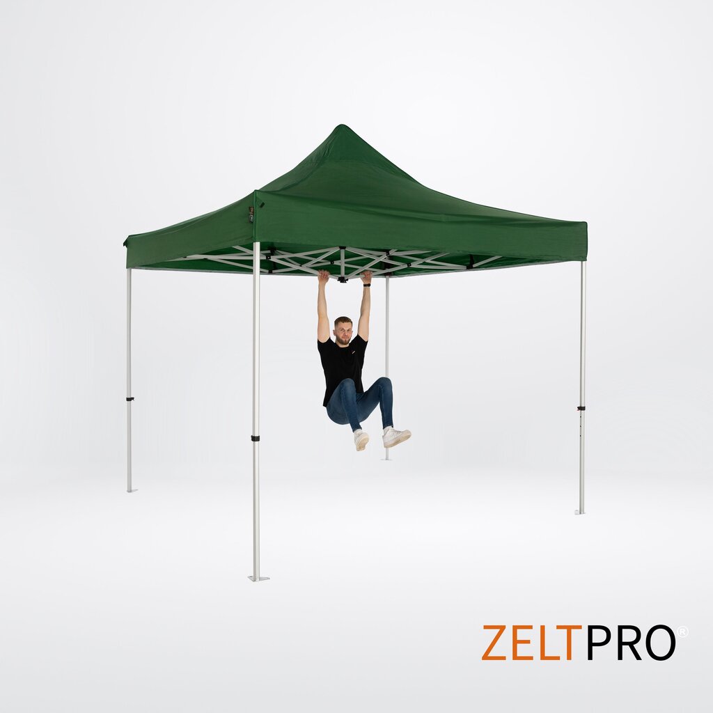 Tirdzniecības telts Zeltpro Titan, 3x3m, zaļa цена и информация | Teltis | 220.lv