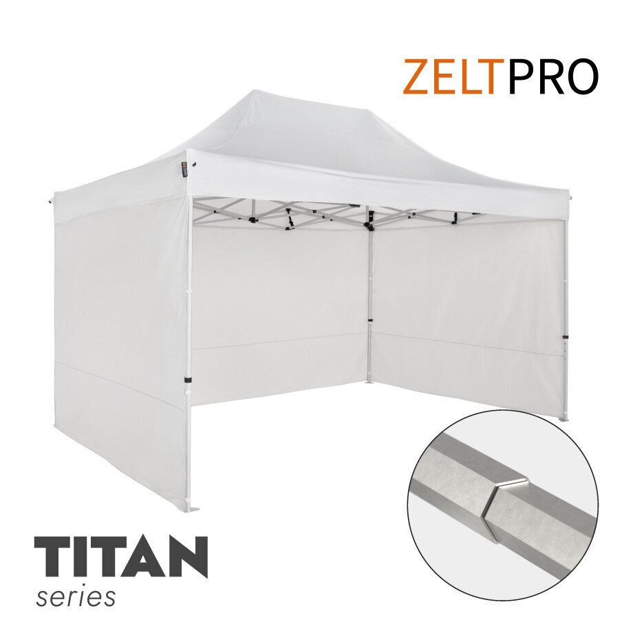 Tirdzniecības telts Zeltpro Titan, 3x4,5m, balta cena un informācija | Teltis | 220.lv