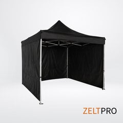 Tirdzniecības telts 3x3 Melna Zeltpro TITAN cena un informācija | Teltis | 220.lv