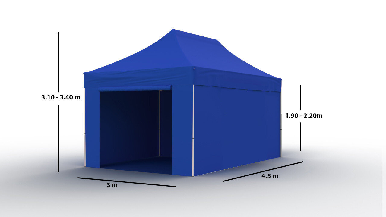 Tirdzniecības telts 3x4,5 Zila Zeltpro TITAN cena un informācija | Teltis | 220.lv