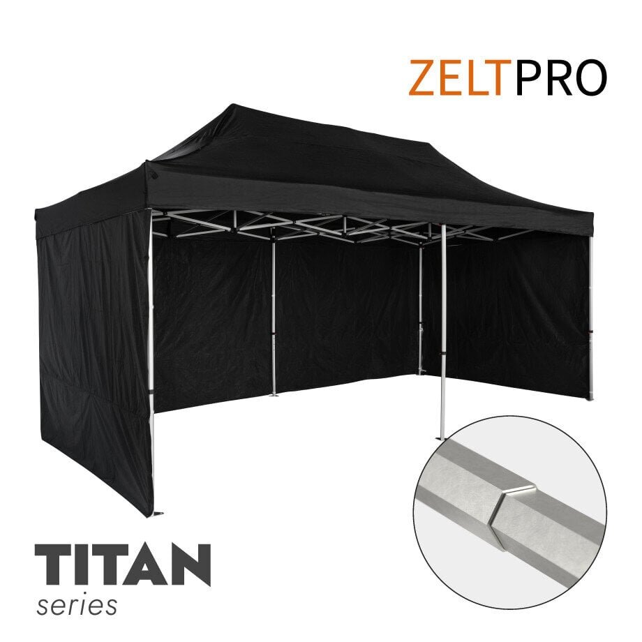 Tirdzniecības telts 3x6 Melna Zeltpro TITAN cena un informācija | Teltis | 220.lv
