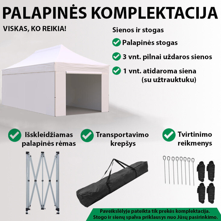 Tirdzniecības telts 4x8 Balta Zeltpro TITAN cena un informācija | Teltis | 220.lv