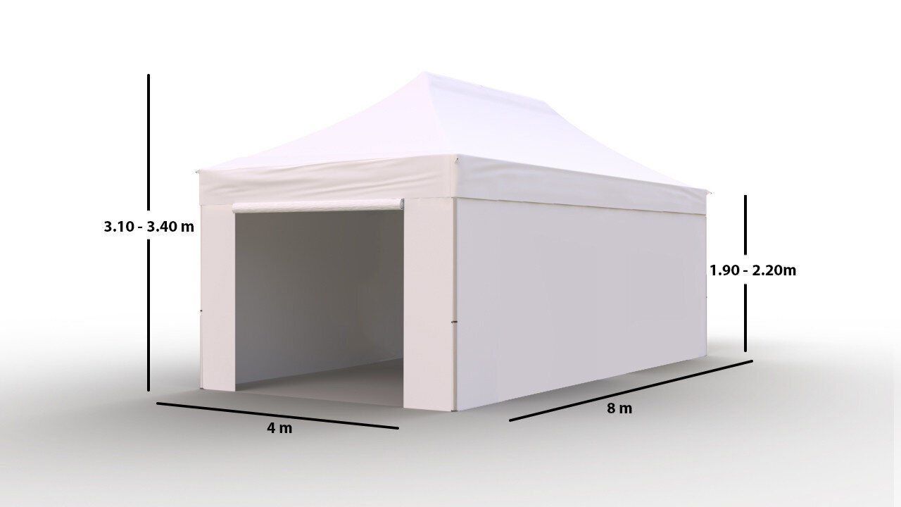 Tirdzniecības telts 4x8 Balta Zeltpro TITAN cena un informācija | Teltis | 220.lv
