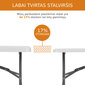 Saliekamo mēbeļu komplekts Tonro: galds 120, balts, 4 krēsli Premium, balti cena un informācija | Dārza mēbeļu komplekti | 220.lv