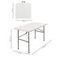Saliekamo mēbeļu komplekts Tonro: galds 120, balts, 4 krēsli Premium, balti cena un informācija | Dārza mēbeļu komplekti | 220.lv