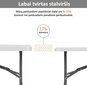 Saliekamo mēbeļu komplekts Tonro: galds 120 balts, 4 krēsli Premium melni cena un informācija | Dārza mēbeļu komplekti | 220.lv