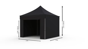 Tirdzniecības telts 2x2 Melna Zeltpro EKOSTRONG cena un informācija | Teltis | 220.lv