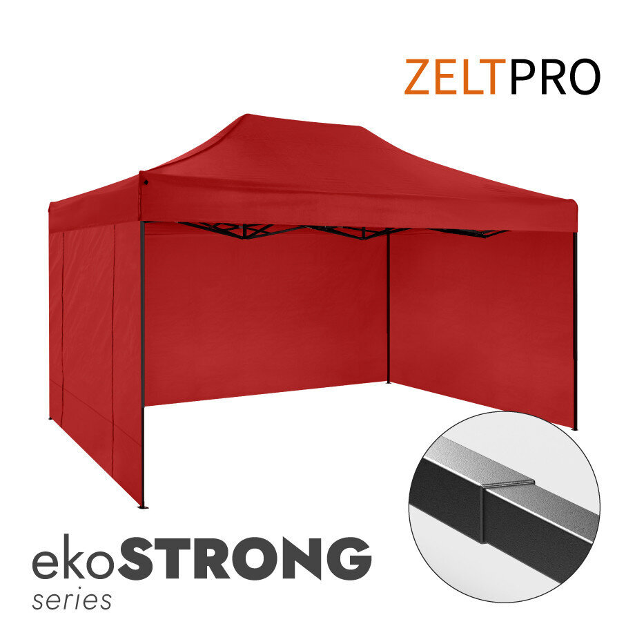 Tirdzniecības telts 3x2 Sarkana Zeltpro EKOSTRONG cena un informācija | Teltis | 220.lv