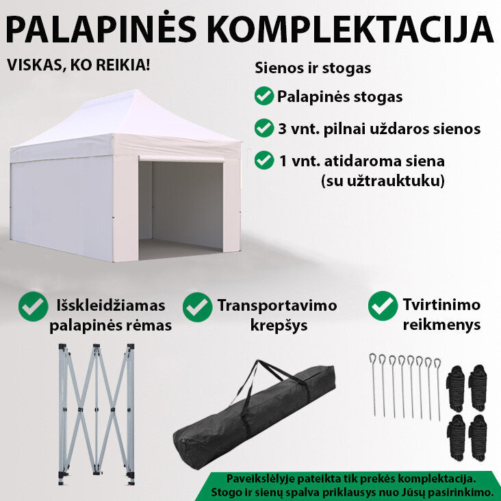 Tirdzniecības telts 3x2 Sarkana Zeltpro EKOSTRONG cena un informācija | Teltis | 220.lv