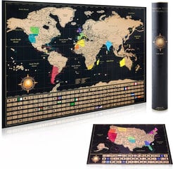 Skrāpējama pasaules karte цена и информация | Карты мира | 220.lv