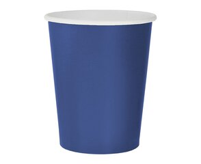 Одноразовые бумажные стаканчики , 270 мл, 14 шт, цвет: тёмно-синий (GJ-KBNB) 7552 цена и информация | Праздничная одноразовая посуда | 220.lv