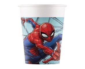 Vienreizējās lietošanas papīra krūzes "Spiderman Team Up", 200 ml, 8 gab 93468 цена и информация | Праздничная одноразовая посуда | 220.lv
