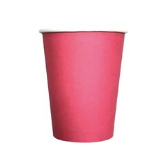 Vienreizējās lietošanas papīra krūzes, 270 ml, 6 gab, krāsa: rozā (PF-KJR) 8273 cena un informācija | Vienreizējie trauki | 220.lv