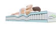 Gulta MIŠKAS ar matraci, 160x200cm, balta krāsā цена и информация | Gultas | 220.lv