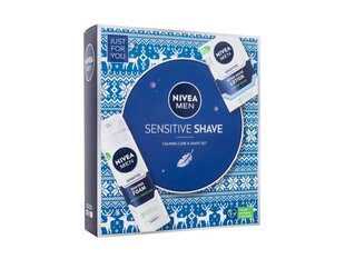 Набор для мужчин Nivea Men Sensitive: пена для бритья, 200 мл+ лосьон после бритья, 100 мл цена и информация | Косметика и средства для бритья | 220.lv