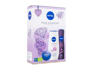 Ādas kopšanas komplekts Nivea Pearl & Diamond: dušas želeja, 250 ml + izsmidzināms antiperspirants, 150 ml + krēms, 30 ml cena un informācija | Dušas želejas, eļļas | 220.lv