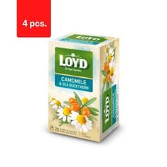 Aromatizēta zāļu un augļu tēja LOYD, kumelīšu un smiltsērkšķu garša, 20 x 2g x 4 iepakojumi cena un informācija | Tēja | 220.lv