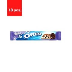 Шоколадная плитка MILKA Oreo, 37 г x 18 шт.  цена и информация | Сладости | 220.lv