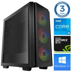 Стационарный компьютер INTOP i5-11400F 16GB 1TB SSD M.2 NVME GTX1650 4GB WIN11 цена и информация | Стационарные компьютеры | 220.lv