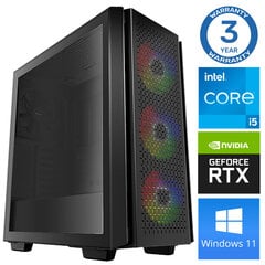 Стационарный компьютер INTOP i5-11400F 32GB 250SSD M.2 NVME+2TB RTX3060 12GB WIN11 цена и информация | Стационарные компьютеры | 220.lv