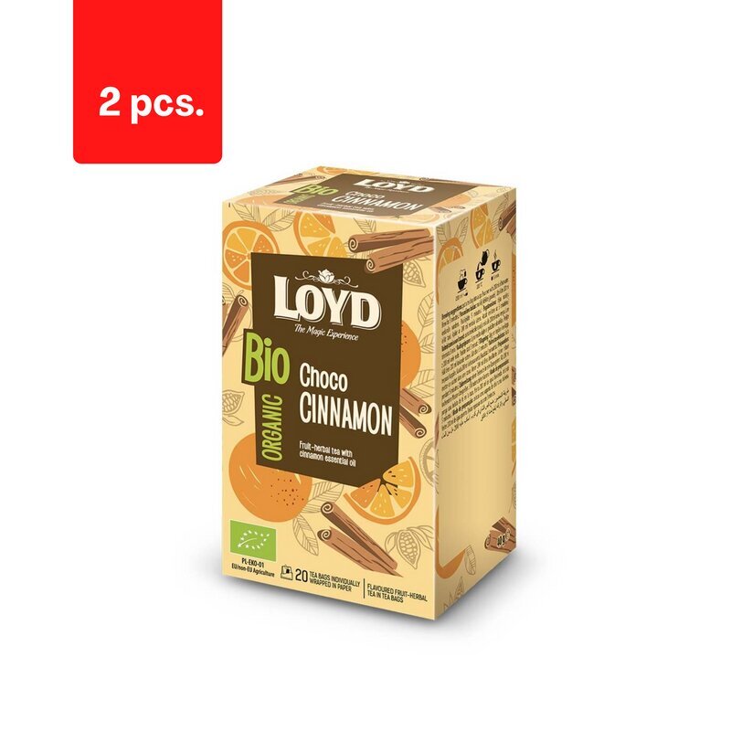 Organiskā zāļu tēja LOYD Choco Cinnamon, 20 x 2g x 2 iepakojumi. цена и информация | Tēja | 220.lv