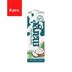 Organisks kokosriekstu un rīsu dzēriens MARGĖ, 1 l, LT-EKO-001 x 8 gab. cena un informācija | Piena produkti | 220.lv