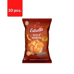 Картофельные чипсы изогнутой нарезки со вкусом пикантного стейка ESTRELLA, 130 г x 10 шт. цена и информация | Закуски, чипсы | 220.lv