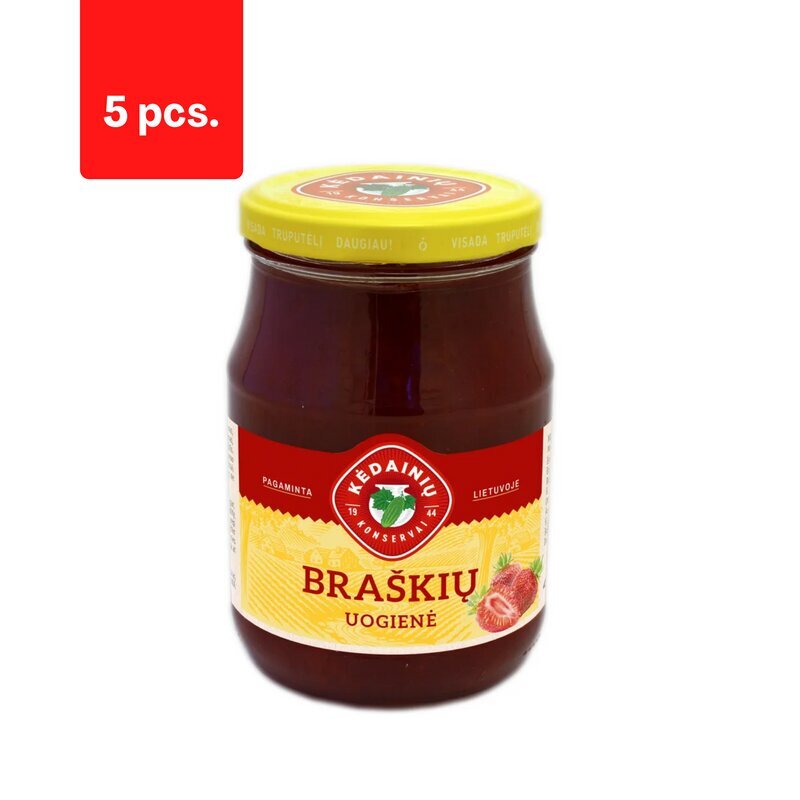 Zemeņu ievārījums KĖDAINIU, 430 g x 5 gab. cena un informācija | Konservēti produkti | 220.lv