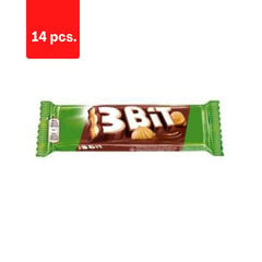 Šokolādes tāfelīte 3BIT, ar riekstiem, 46 g x 14 gab. iepakojums cena un informācija | Saldumi | 220.lv