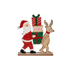 Dekoratīva figūriņa Ziemassvētku vecītis, Ziemeļbriedis (5 x 26 x 22 cm) cena un informācija | Ziemassvētku dekorācijas | 220.lv
