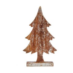 Jaungada eglīte Brūns Sudrabains Koks (5 x 39 x 21 cm) cena un informācija | Ziemassvētku dekorācijas | 220.lv