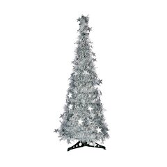 Новогодняя ёлка Серебристый Мишура (37 x 37 x 105 cm) цена и информация | Искусственные елки | 220.lv