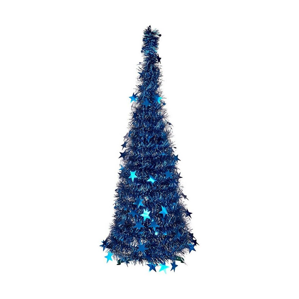 Jaungada eglīte Zils (37 x 37 x 105 cm) cena un informācija | Ziemassvētku dekorācijas | 220.lv