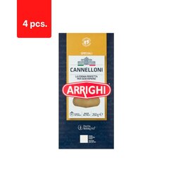 Makaroni ARRIGHI Cannelloni, lielas tūbiņas, 250 g x 4 gab. iepakojums cena un informācija | Makaroni | 220.lv
