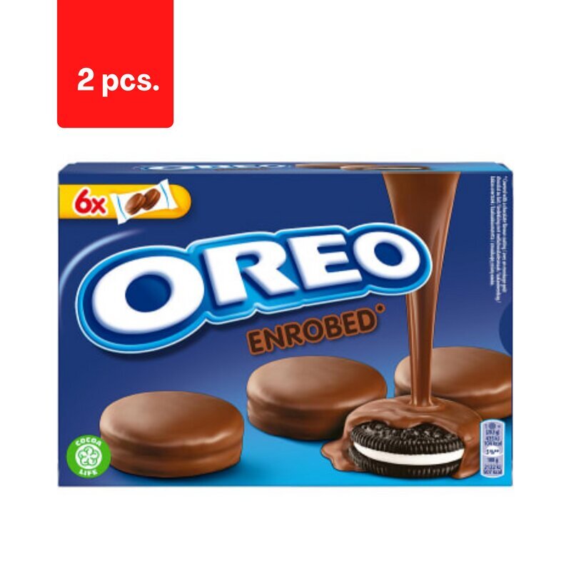 Cepumi OREO pārklāti ar piena šokolādi 246g x 2 gab. iepakojums cena un informācija | Saldumi | 220.lv