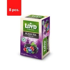 Чай черный ароматизированный со вкусом лесных ягод LOYD, 20 х 1.7 г х 8 пачек цена и информация | Чай | 220.lv