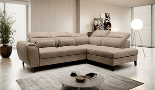 Stūra dīvāns NORE Noble Nube 20, smilškrāsas cena un informācija | Stūra dīvāni | 220.lv