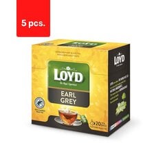 Aromatizēta melnā tēja LOYD Earl Grey, 20 x 2g x 5 iepakojumi. cena un informācija | Tēja | 220.lv