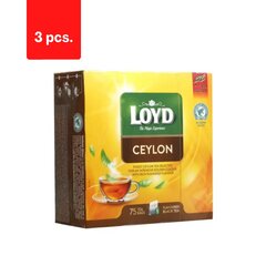 Aromatizēta melnā tēja LOYD Ceylon, 75 x 2g x 3 iepakojumi. cena un informācija | Tēja | 220.lv