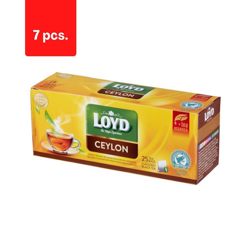 Aromatizēta melnā tēja LOYD Ceylon, 25 x 2g x 7 iepakojumi. cena un informācija | Tēja | 220.lv