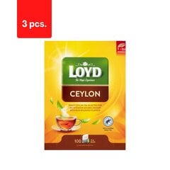 Aromatizēta melnā tēja LOYD Ceylon, 100 x 2g x 3 iepakojumi. cena un informācija | Tēja | 220.lv