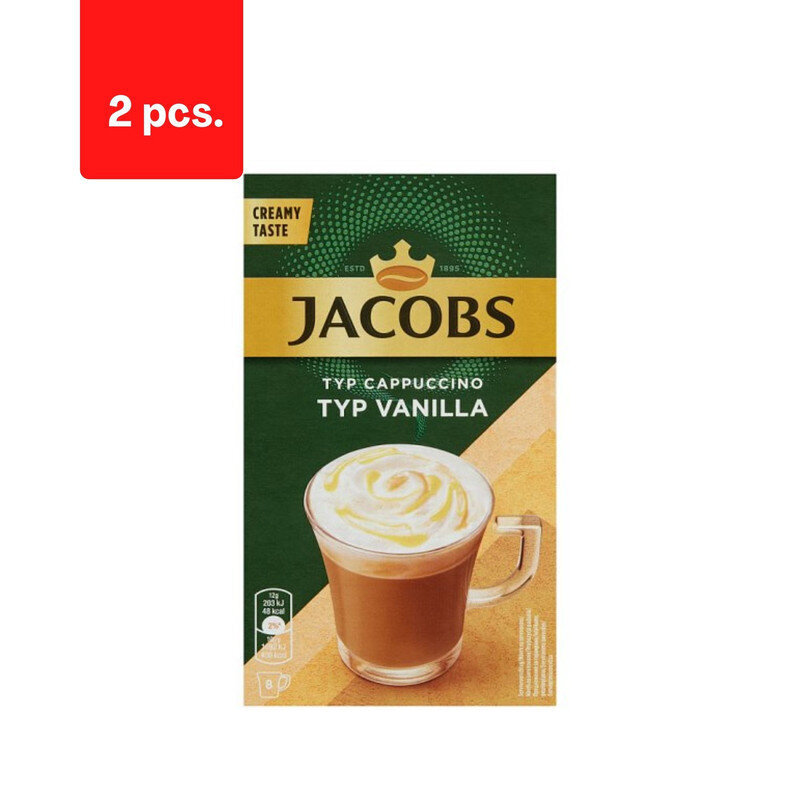 Kafijas dzēriens JACOBS Cappuccino Vanilla, 96 g x 2 iepakojumi. цена и информация | Kafija, kakao | 220.lv