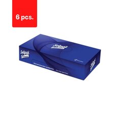 Vienreizējās lietošanas salvetes SELPAK Standard, 3 slāņi, kastīte, 50 gb x 6 pac. iepakojums cena un informācija | Vates kociņi, mitrās salvetes | 220.lv