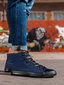 Ikdienas kedas - tumši zilas T378 109235-18 цена и информация | Vīriešu kurpes, zābaki | 220.lv