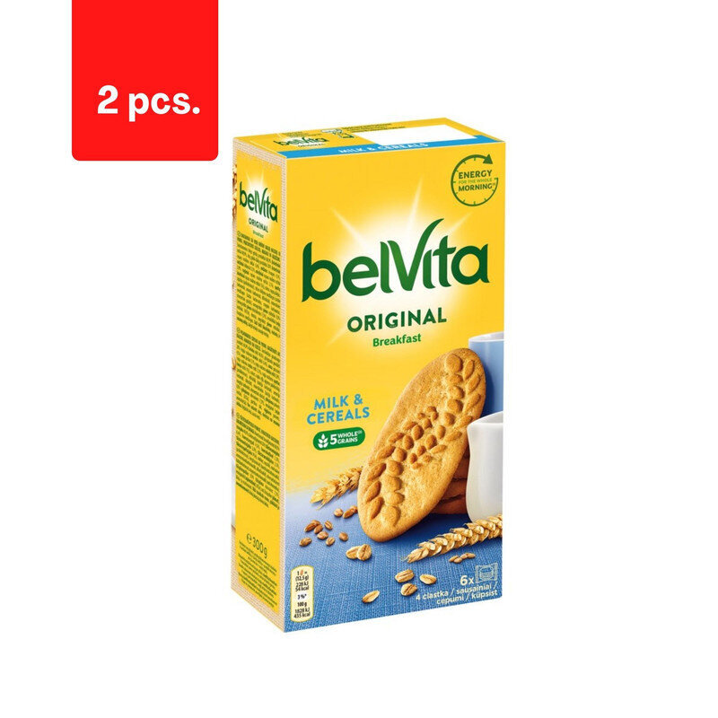 Cepumi BELVITA, 5 graudi, piena produkti, 300 g x 2 gab. iepakojums cena un informācija | Saldumi | 220.lv