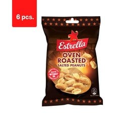 Cepeškrāsnī cepti zemesrieksti ESTRELLA, ar sāli, 165g x 6 gab. iepakojums cena un informācija | Uzkodas, čipsi | 220.lv