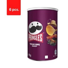 Закуска Pringles Texas BBQ Sauce, 70 г x 6 шт.  цена и информация | Закуски, чипсы | 220.lv