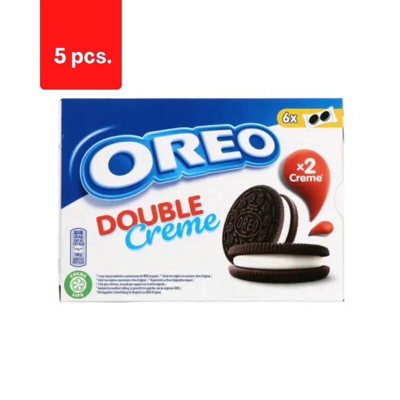 Cepumi OREO Double Creme, 170 g x 5 gab. iepakojums cena un informācija | Saldumi | 220.lv