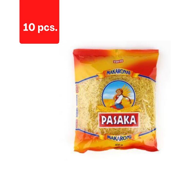Makaroni PASAKA, 400 g x 10 gab. iepakojums цена и информация | Makaroni | 220.lv